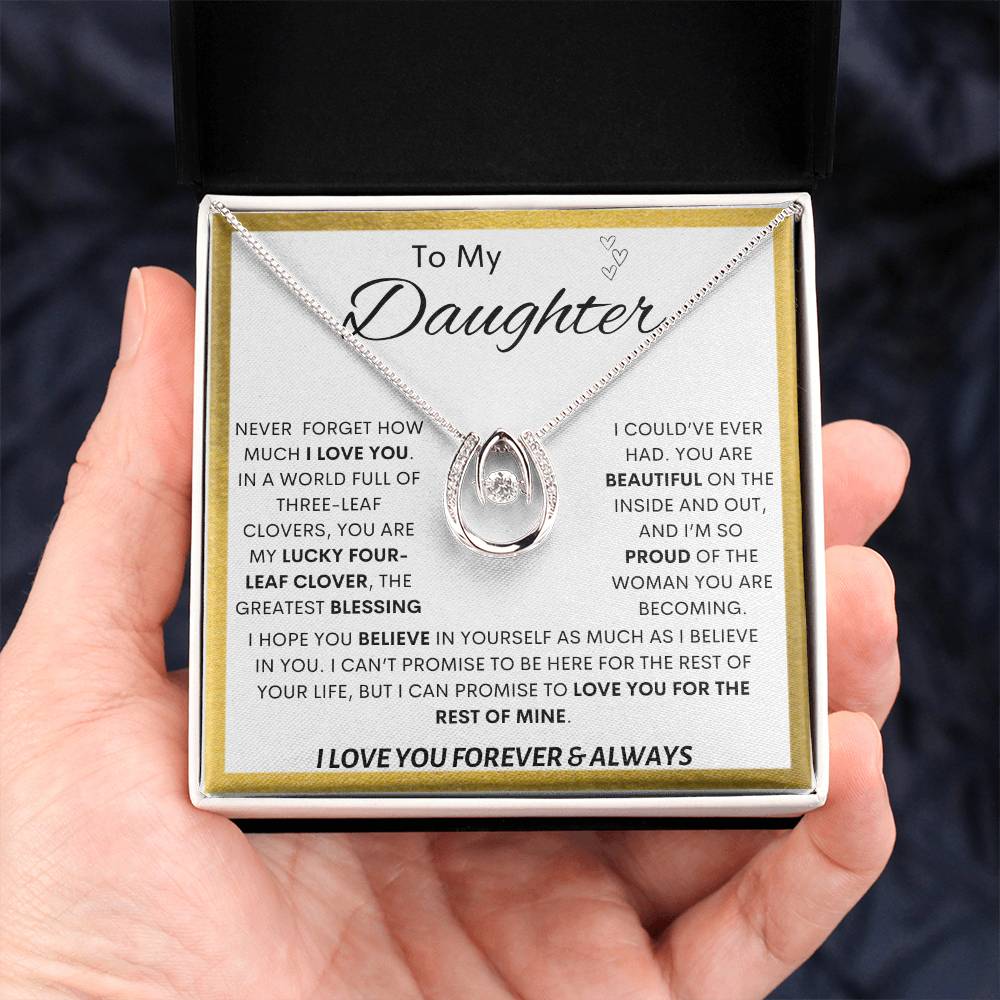 To My Daughter | Lucky Clover Lucky In Love Necklace