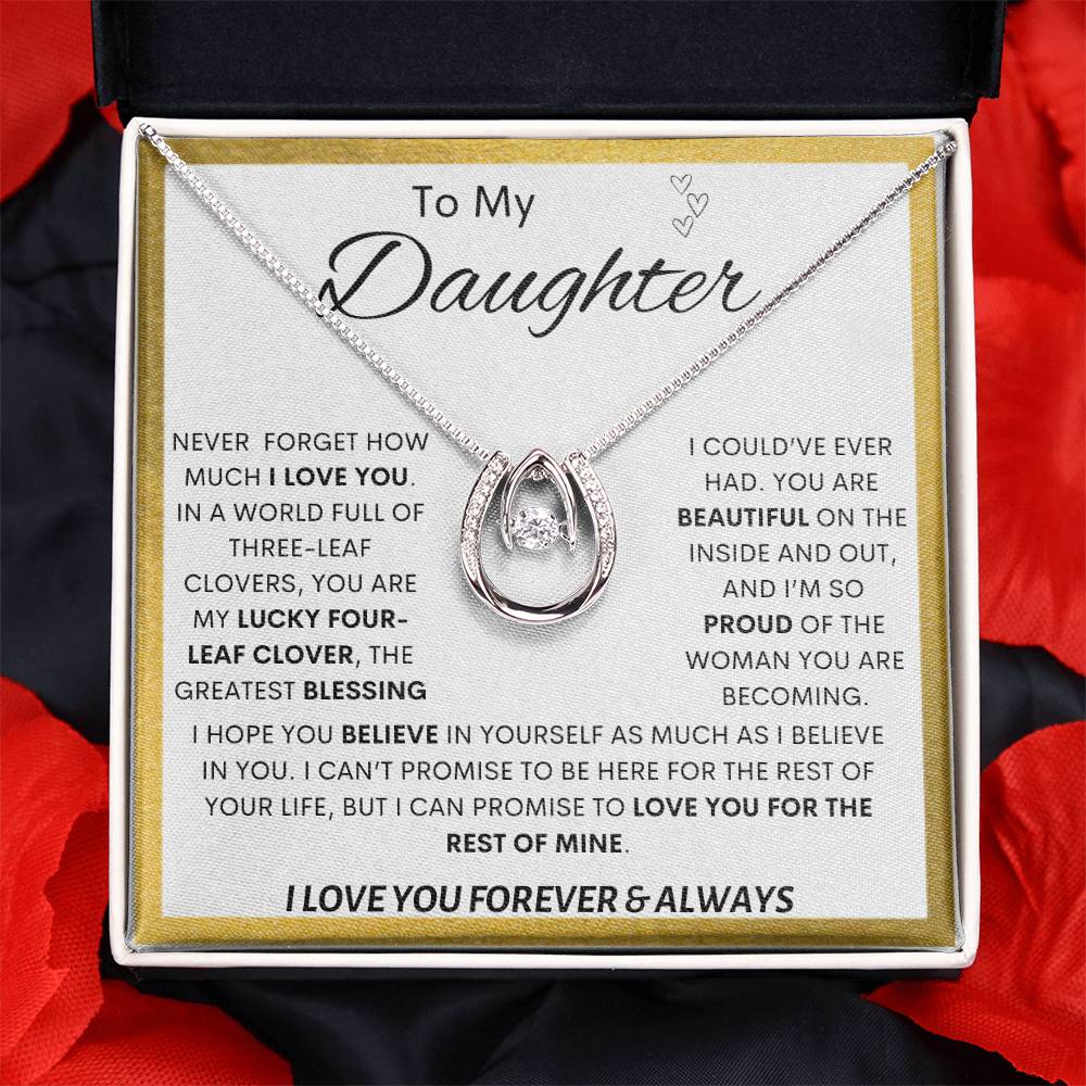 To My Daughter | Lucky Clover Lucky In Love Necklace