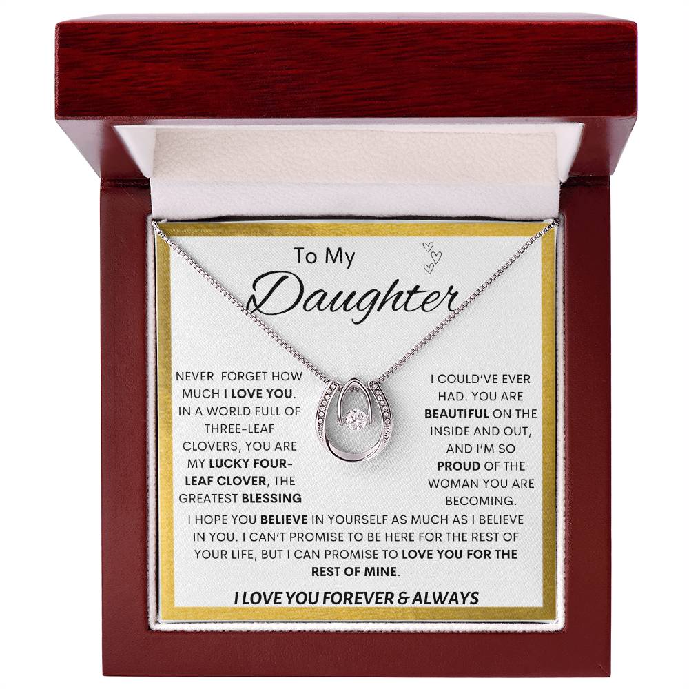 To My Daughter | Lucky Clover Lucky In Love Necklace