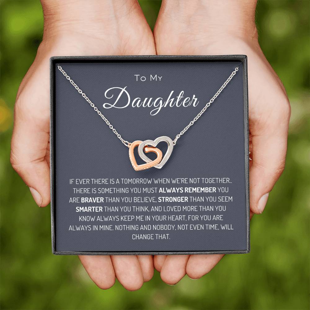 To My Daughter | Interlocking Hearts Necklace