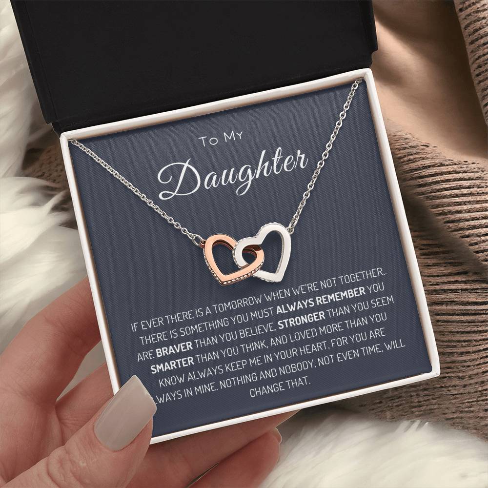 To My Daughter | Interlocking Hearts Necklace