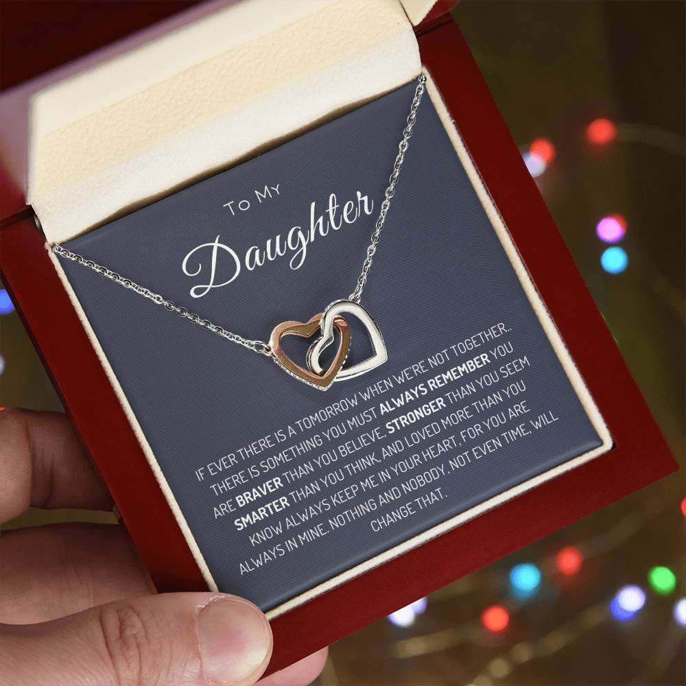 To My Daughter | Interlocking Hearts Necklace