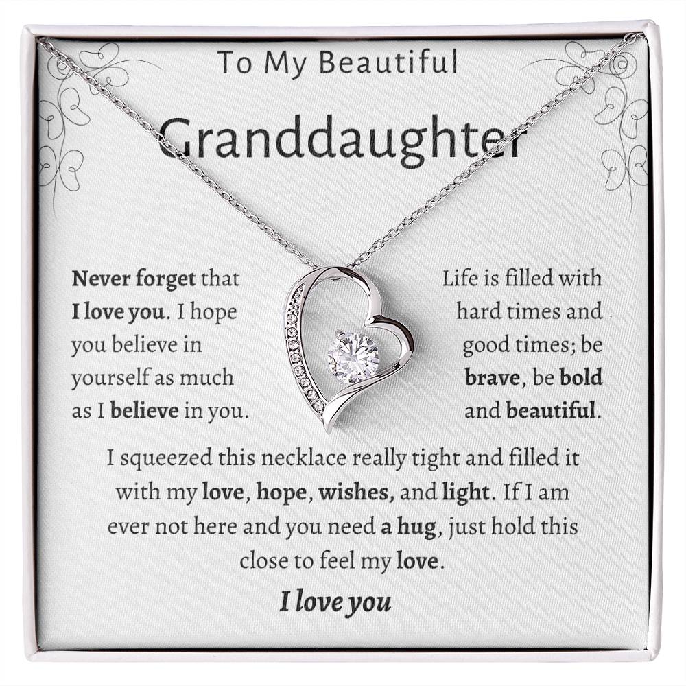 To My Beautiful Granddaughter | Forever Love Necklace