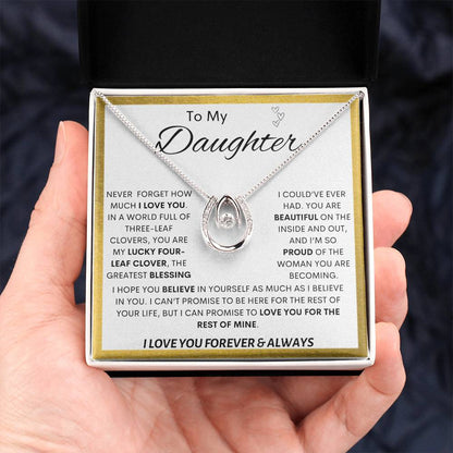 To My Daughter | Lucky Clover Lucky In Love Necklace