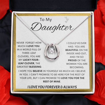 To My Daughter | Lucky Clover Lucky In Love Necklace