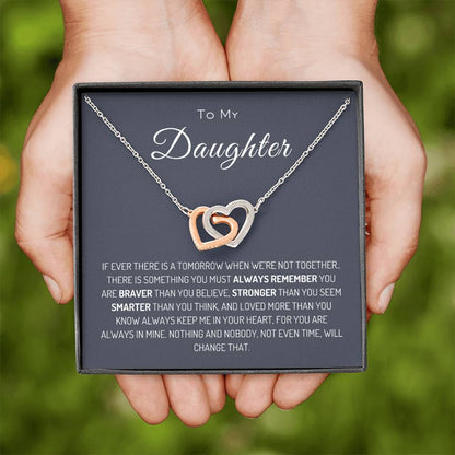 To My Daughter | Interlocking Hearts Necklace