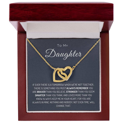 To My Daughter | Interlocking Hearts Necklace