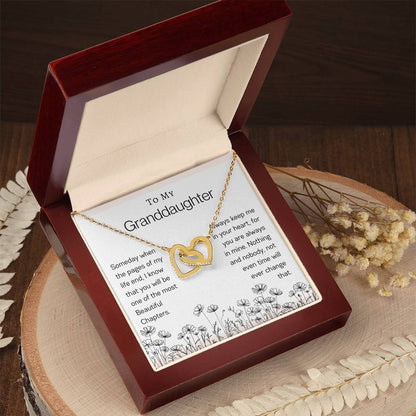 To My Granddaughter | Flower Interlocking Hearts Necklace