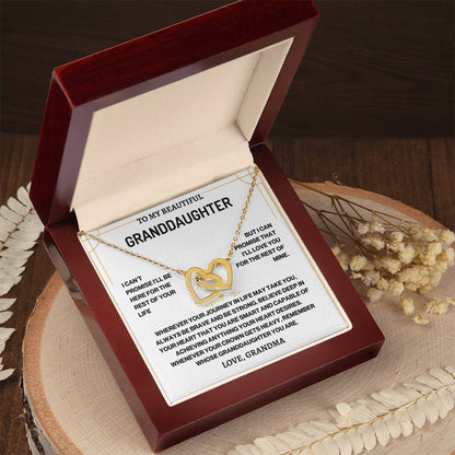 To My Beautiful Granddaughter | Journey Interlocking Hearts Necklace