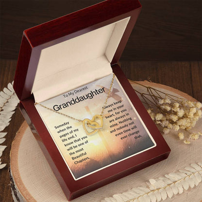 To My Dearest Granddaughter | Interlocking Hearts Necklace