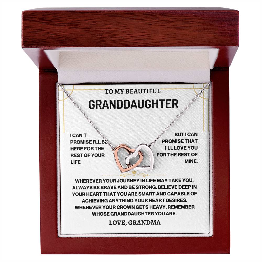 To My Beautiful Granddaughter | Journey Interlocking Hearts Necklace
