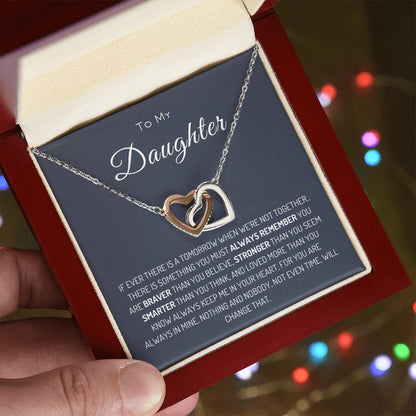 To My Daughter | Interlocking Hearts Necklace
